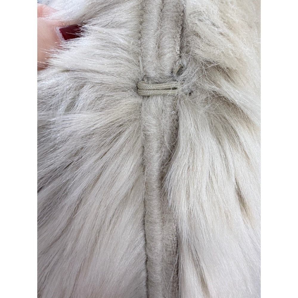 NWT‎ Donna Salyers Fabulous Furs Sand Faux Suede Fur Trim Draped Coat XL NEW - Picture 9 of 13